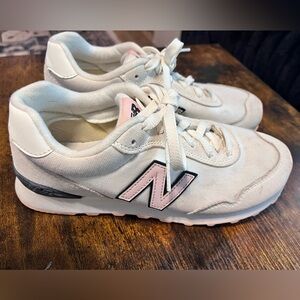 New Balance White and Pink Sneakers Classic Style